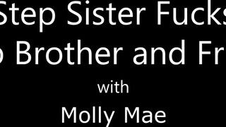 Molly Mae a hatalmas didkós nevelő húgi a  tesóval meg a haverjával kúr édeshármasban - sex-videochat