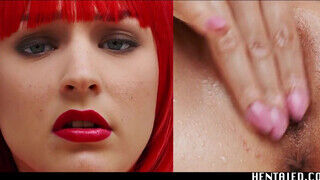 A vörös csajszi még bandzsít is, ahogyan azt kell :) - sex-videochat