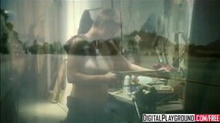 Jesse Jane a szöszi milf és a rövid hajú Belladonna kényezteti egymást - sex-videochat