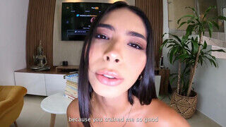 Daniela Antury a csöcsös amatőr dél amerikai benyeli a hímvesszőt - sex-videochat