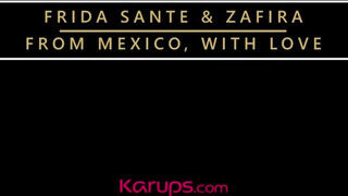 Frida Sante és Zafira a leszbi barinők nyaldossák egymást - sex-videochat