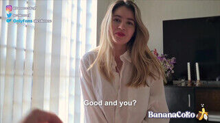 BananaCoko a gigászi keblű amatőr barinő már reggel kukit szop - sex-videochat