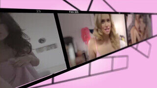 Lily Larimar és Kylie Rocket a karcsú biszex barinők édeshármasban csinálják - sex-videochat