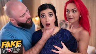 Szégyenlős pakisztáni leányzó felébred szexuálisan egy édeshármasban perverz brit párral