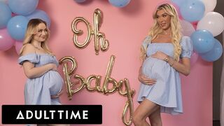 Szenvedélyes terhes barinők hármasban: Rylee Blake és Aubrey Kate kamagyolnak egy hűtlen férjjel!