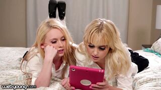 Chloe Cherry és koleszos ribanca lesbi kísérletezésre adja fejét