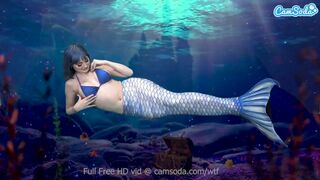 Sellő csajszika peckezik addig, amíg totál édesen csúszik