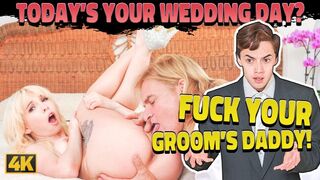 Sápadt szöszi fiatalasszony kész a sexre férje apjával