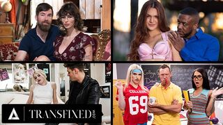 Transznemű csábítók forró válogatása – férfiak baszódnak óriási didkós travi csajokkal