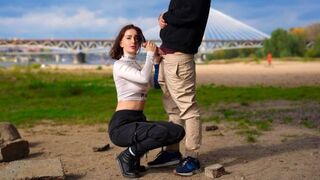 Nyilvános hancúr vlog: mélytorok és váratlan buxa telelövés