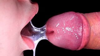 Kiszívta a farkam közelről! hosszú, érzéki élvezet játék és nyelvmunka óriási spriccellel